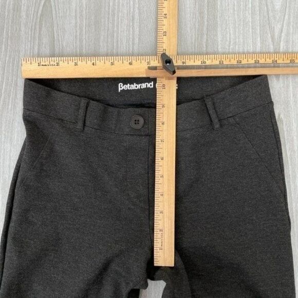 Betabrand Dress Pant Yoga Work Office Pant Straight Leg Classic Charcoal SP - Picture 9 of 11